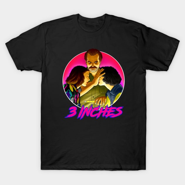 Stranger Things 3 inches T-Shirt by sk8rDan